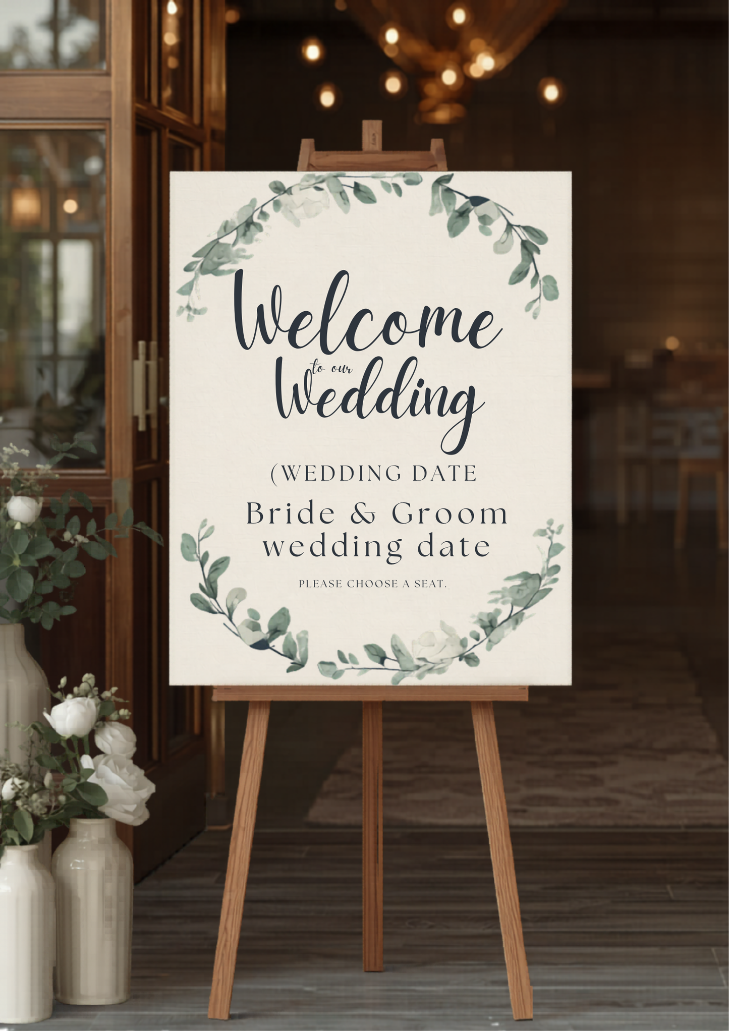 Welcome To Our Wedding Sign Canvas — Custom Personalized Wedding Entryway Decor by AmourPrint