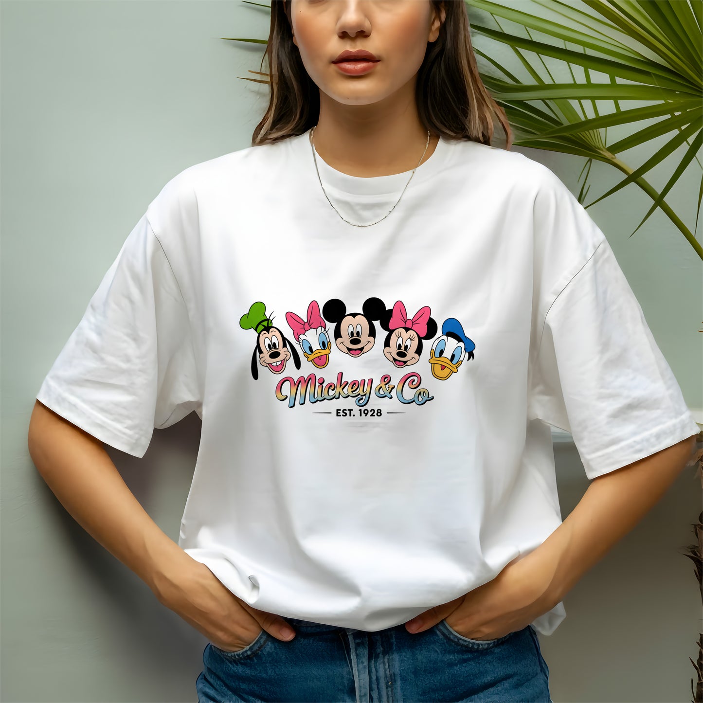 Mickey & Friends Vintage Tee | Classic Disney Characters Shirt, Est. 1928 Retro Design | Disney Squad Tee | Mickey, Minnie, Goofy, Donald & Daisy Shirt for Family Trips