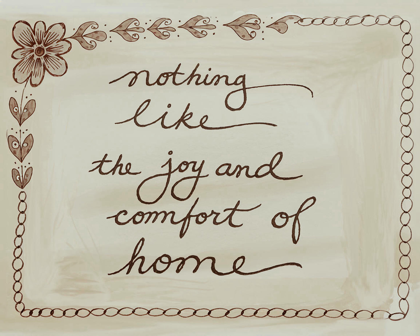 Feels Good to Be Home Poster, Hand-Drawn Daily Affirmation, Bedroom Dorm Wall Art Neutral Decor