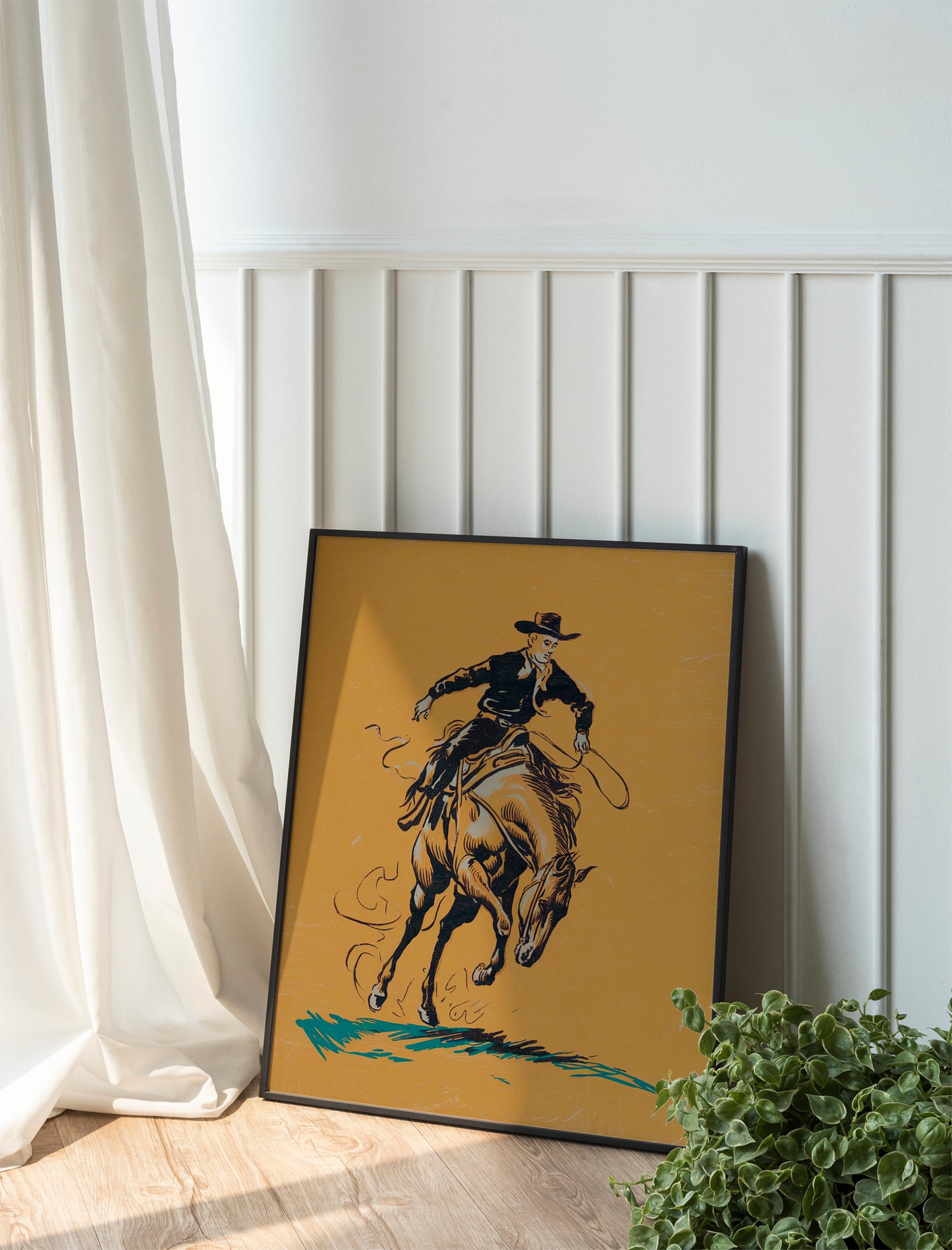Cowboy Wall Art décor Western Room Decor Modern Eclectic Poster