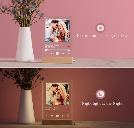 Song Plaque Birthday Gifts for Men/Women Plaque Customized Music Gift for Him/Her – Personalized Acrylic Song with Photo Gifts for Girlfriend/Boyfriend