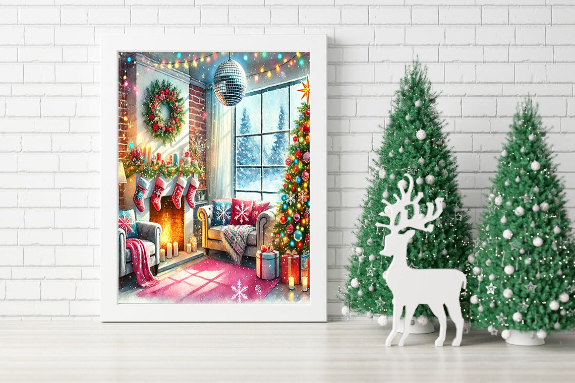 Cozy Christmas Decor Festive Holiday Modern Christmas Decor Wreath and Tree