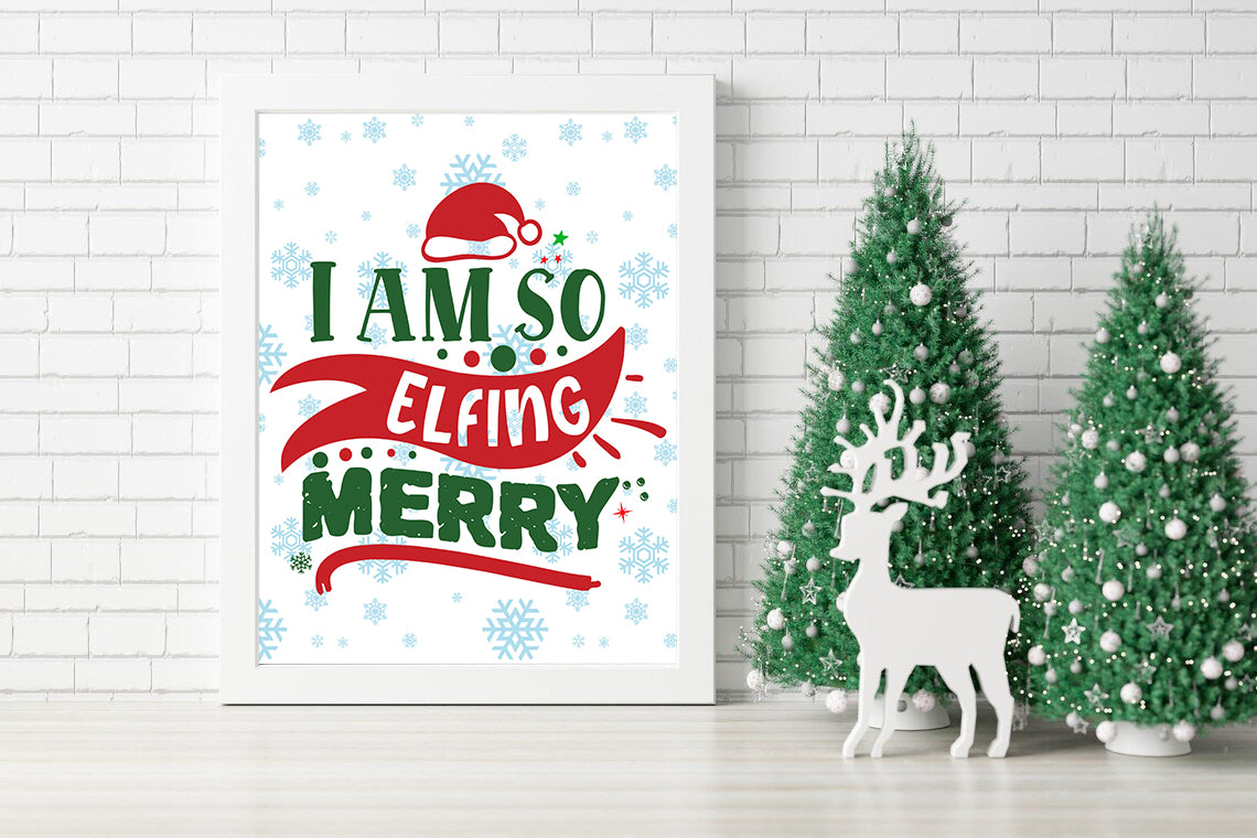 So Elfing Merry Christmas Cheer in Style Canvas - An Elf’s Guide to Being Merry Canvas - Elfing Around This Christmas Canvas