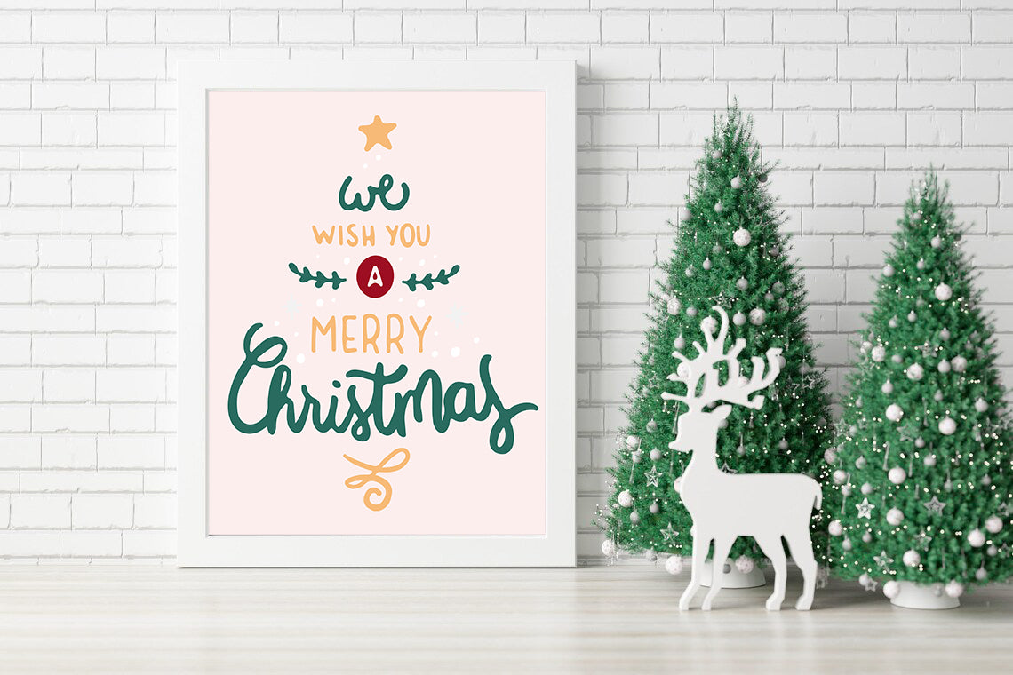 We Wish You Joy and Cheer Canvas - A Merry Christmas Greeting for All Hearts Canvas - A Classic Christmas Wish Canvas - Merry Christmas With Love