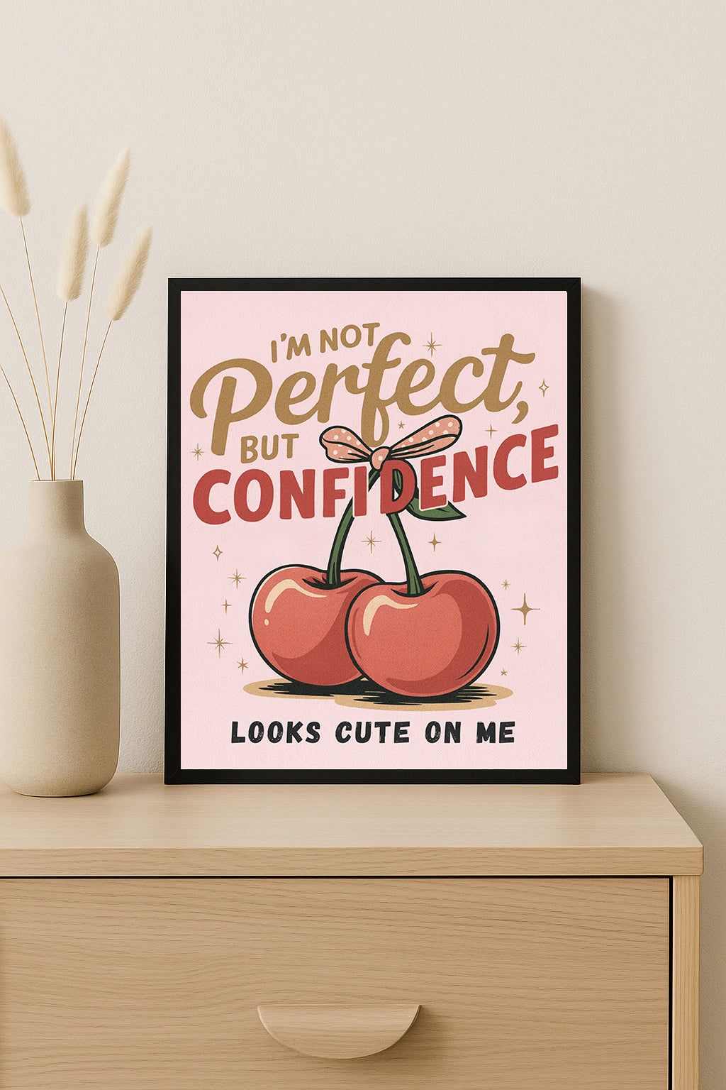 I’m Not Perfect but Confidence Looks Cute on Me Print