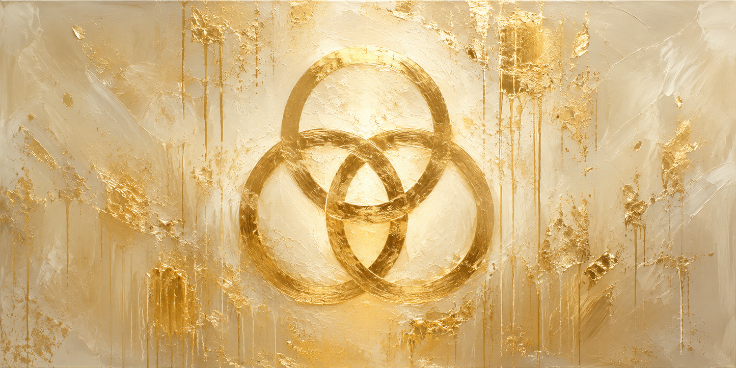 Custom Adult Baptism Trinity Gold Abstract Christian Canvas