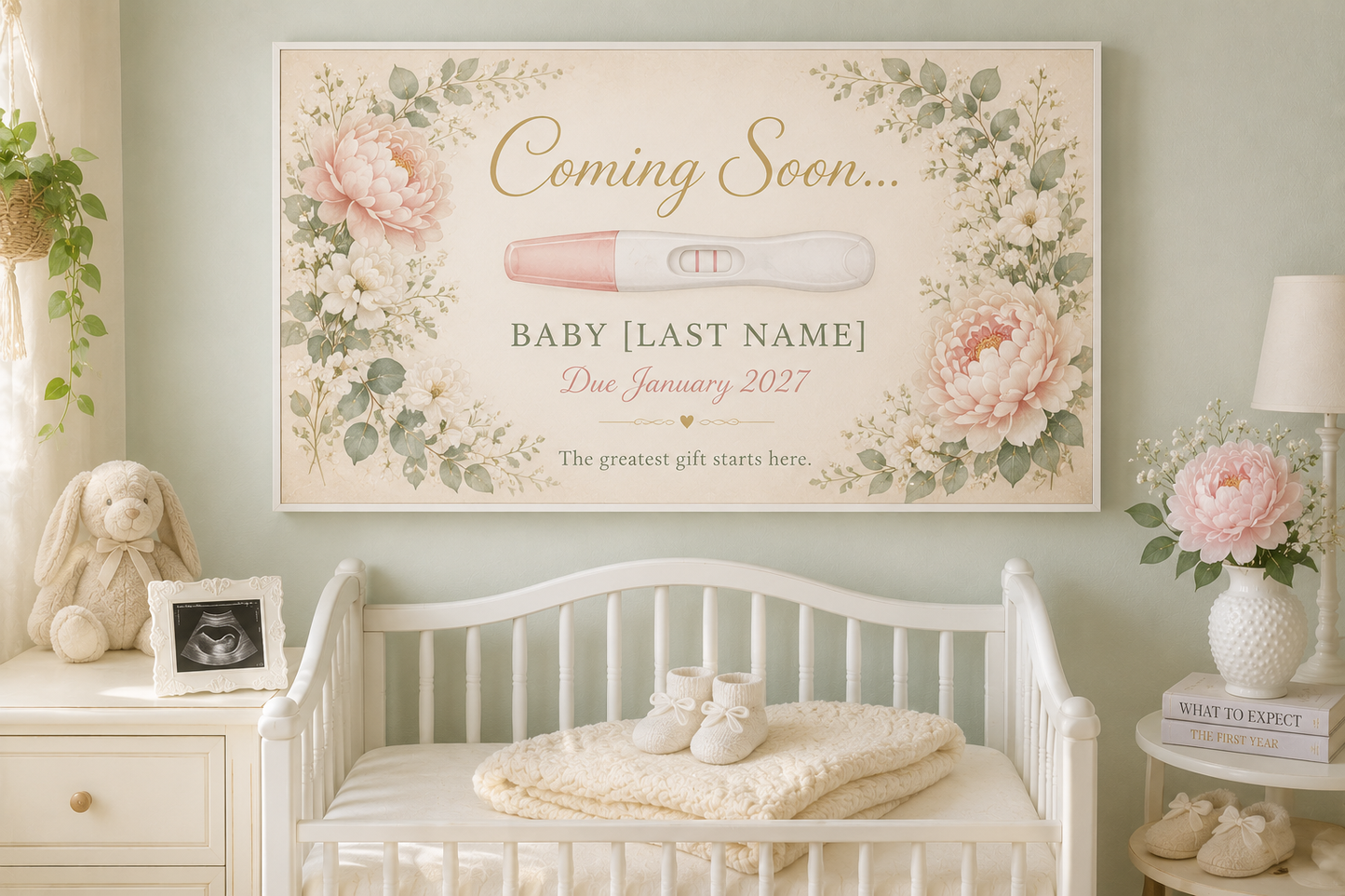 Pregnancy Announcement Custom Canvas - Coming Soon