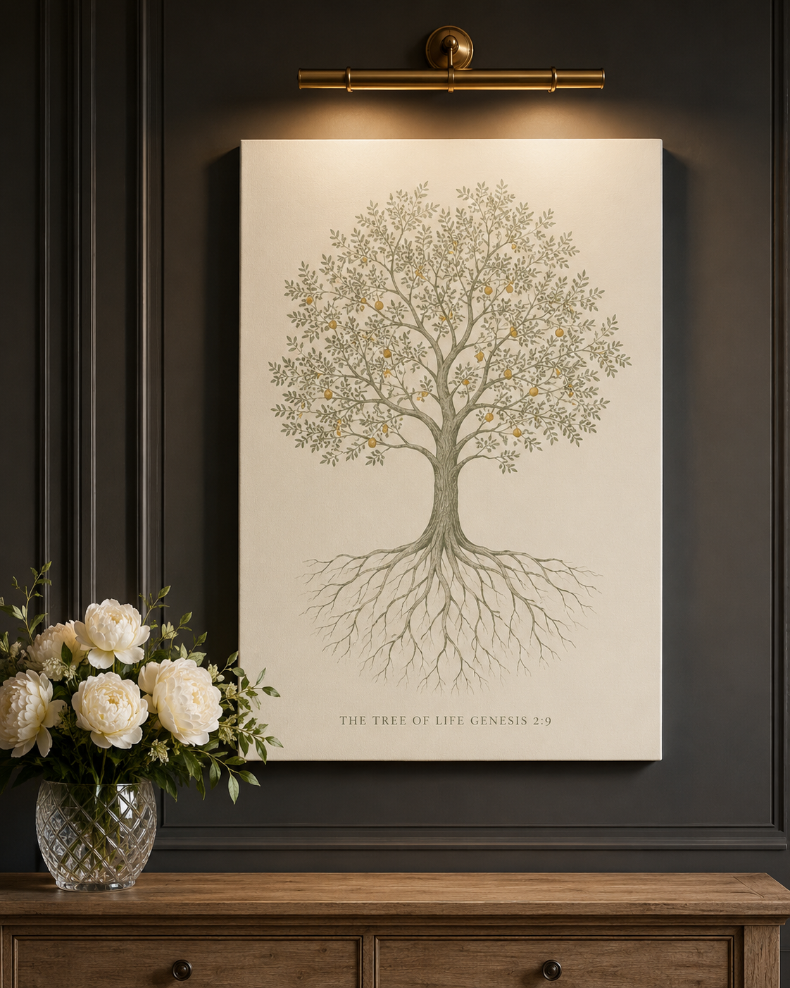 Tree Of Life Genesis Sage Minimalist Christian Canvas