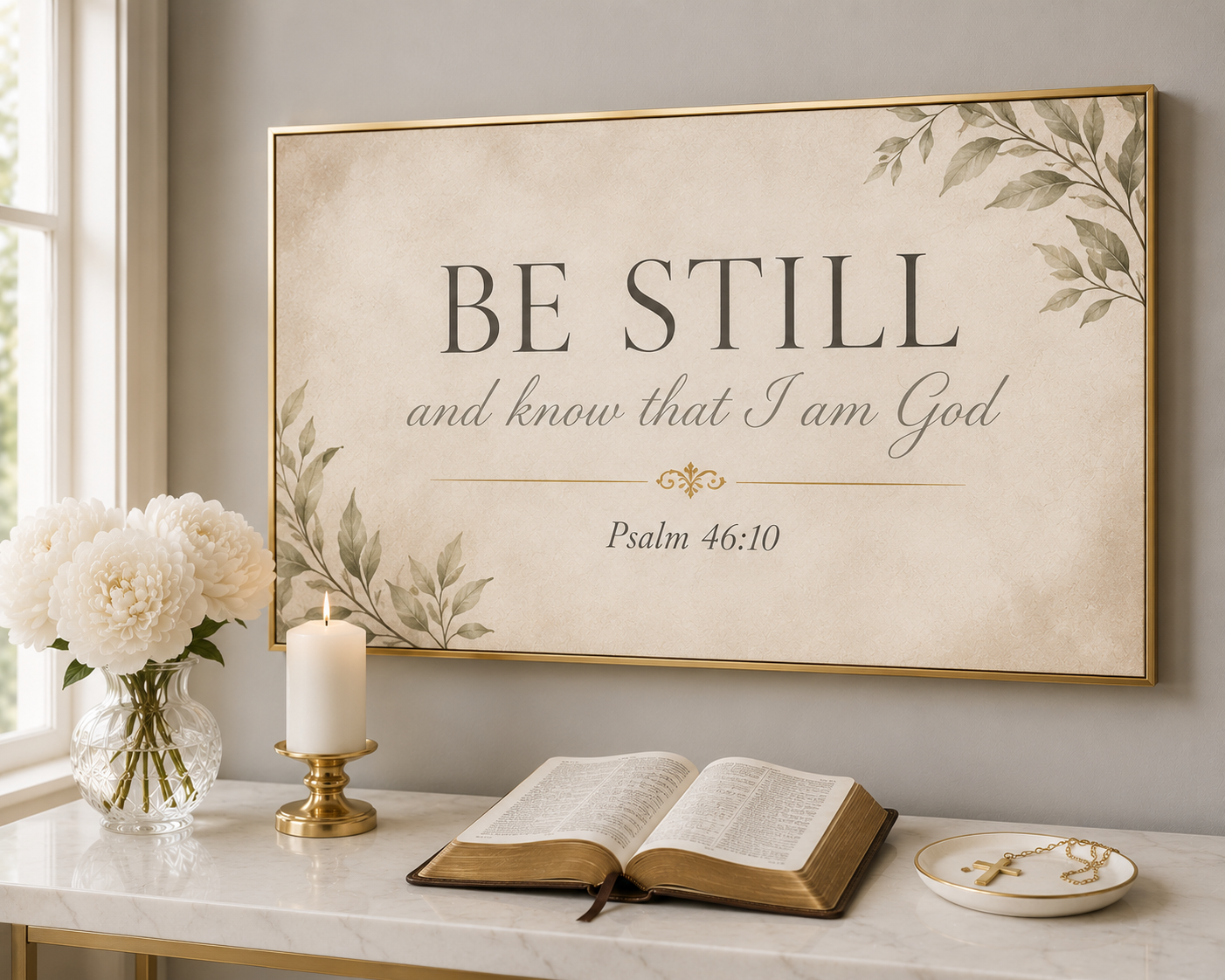 Be Still and Know Luxury Canvas - Psalm 46:10