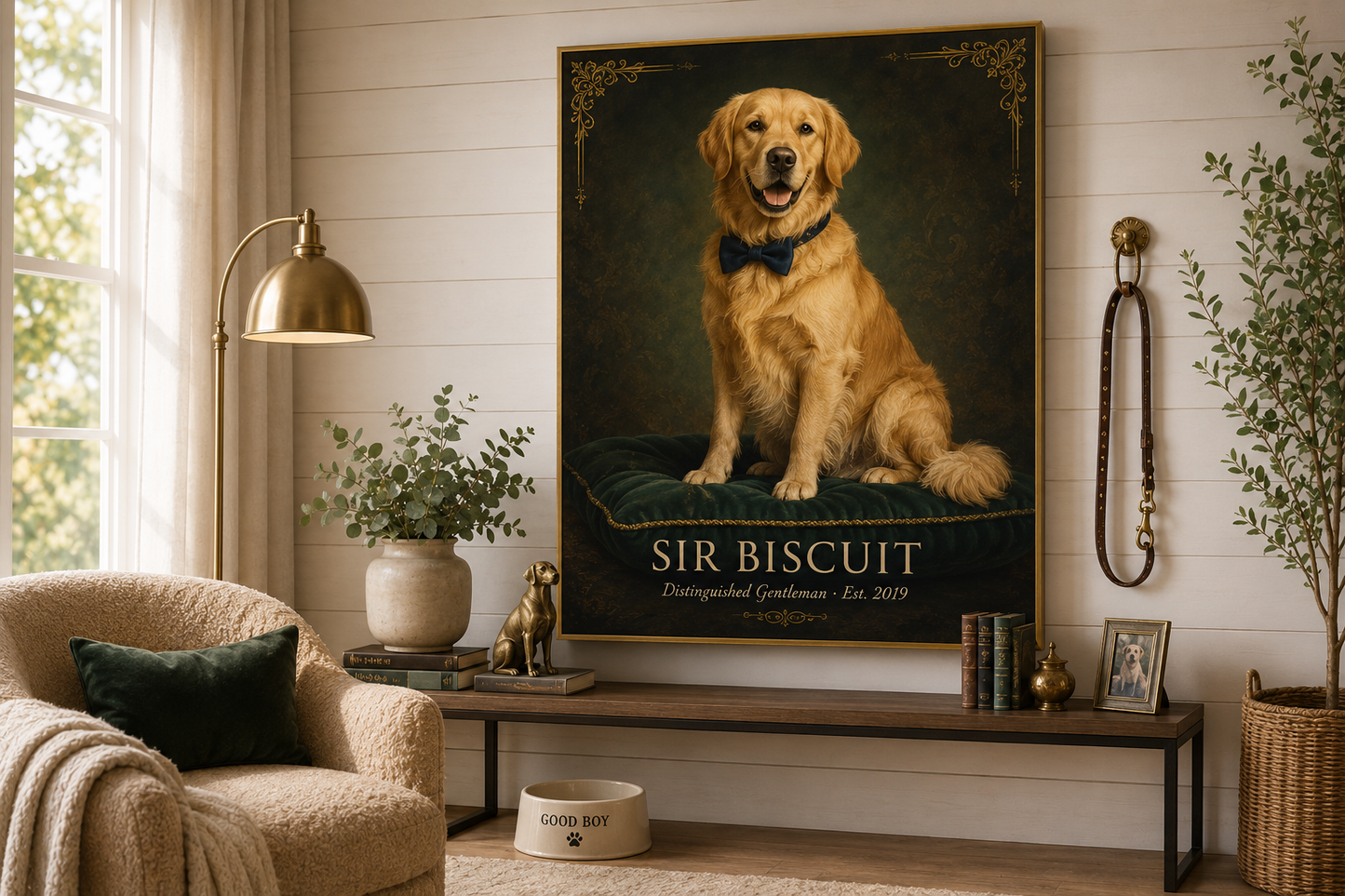 Custom Pet Portrait Renaissance Canvas