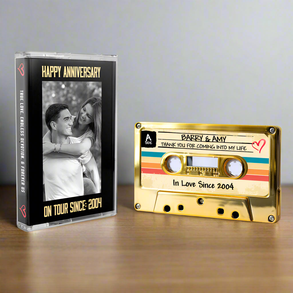 A Personalized Couple’s Playlist Mix tape - A Custom Mixtape for Two Hearts - Personalized Couple Mixtape – Custom Song Lyrics Gift for Him or Her
