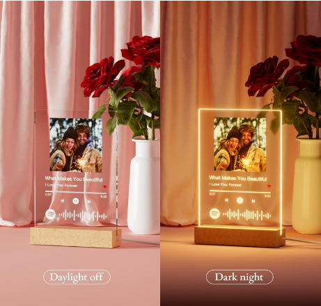 Plaque Personalized Gifts for Women Men - Acrylic Song Plaque - Custom Gifts for Boyfriend Girlfriend - Customized Birthday Christmas Valentines Day Gifts