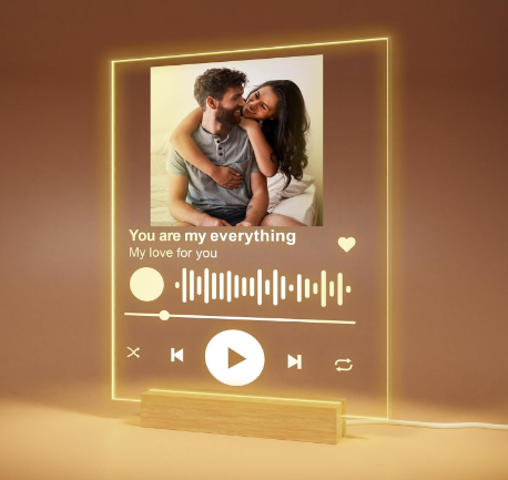 Plaque Gift for Women | Choose Your Photo & Song for Unique Customizable Gifts for Couples | Custom Gift for Friend | Boyfriend