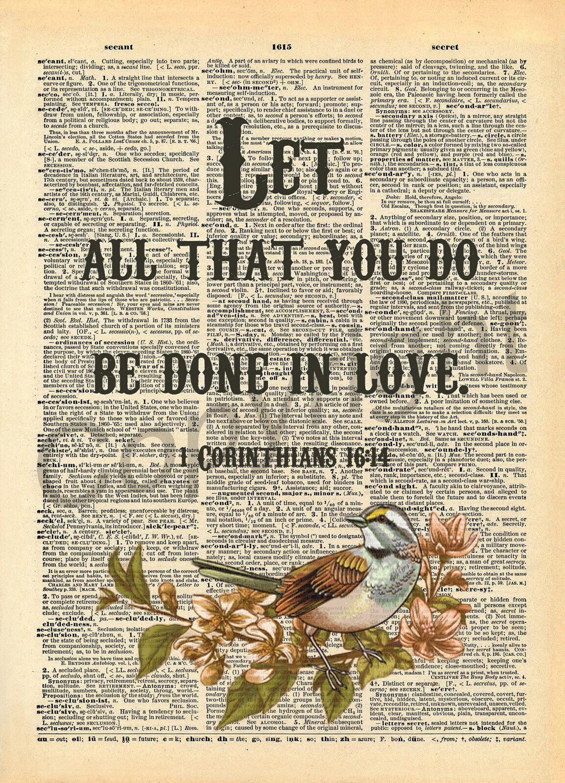 Bible Corinthians Dictionary Art Print