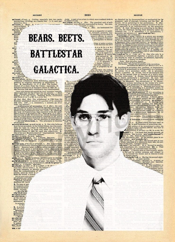 The Office Jim Halpert as Dwight Schrute Dictionary Art Print