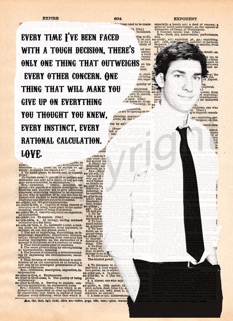 The Office Jim Halpert Dictionary Art Print