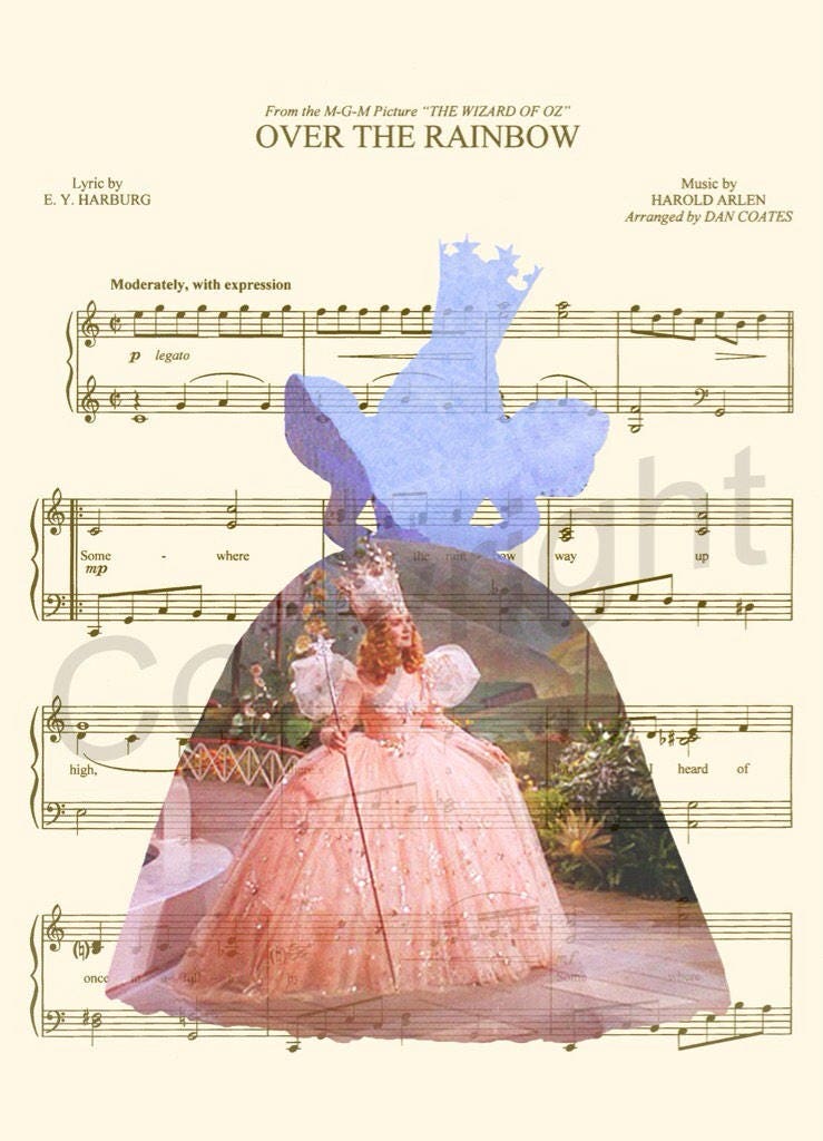 Wizard of Oz Glinda Sheet Music Art Print