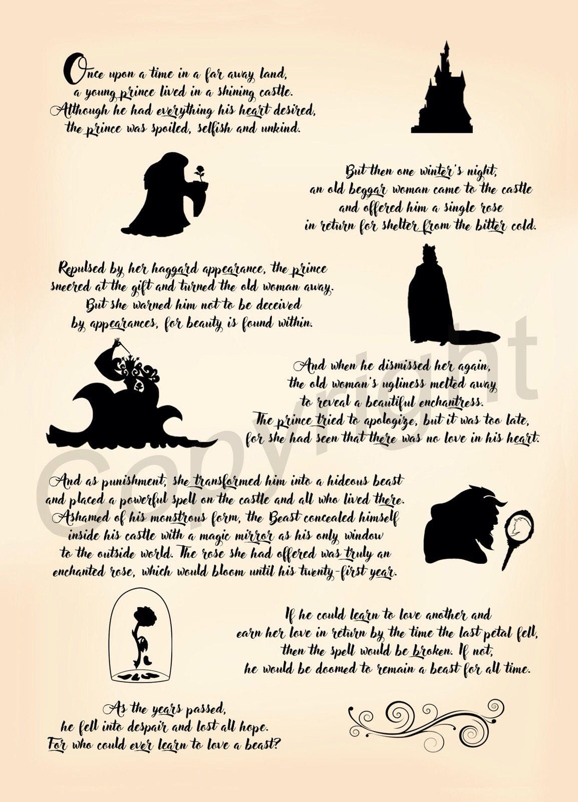 Beauty and the Beast Prologue Story Art Print