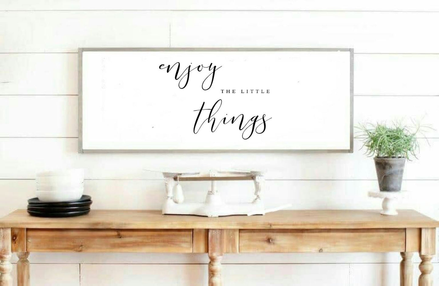Enjoy the Little Things, Farmhouse Sign, Wood Sign, Rustic Home Decor