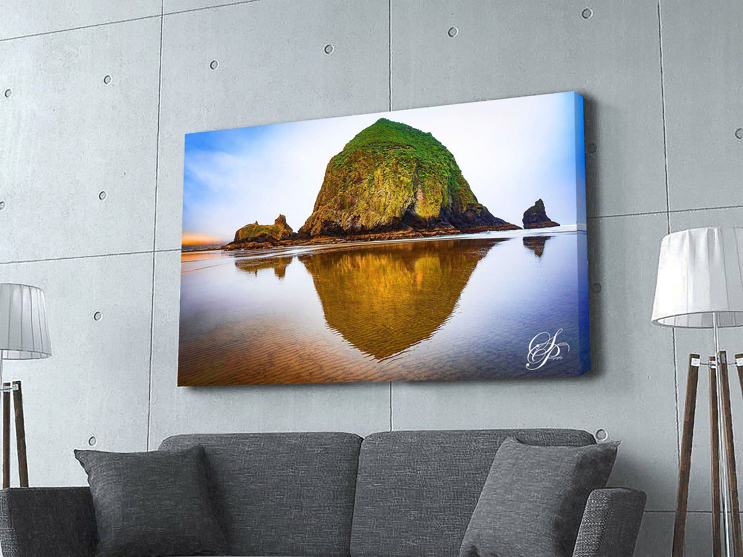 Cannon Beach Haystack Rock Nature Canvas Art, Oregon Coast Art