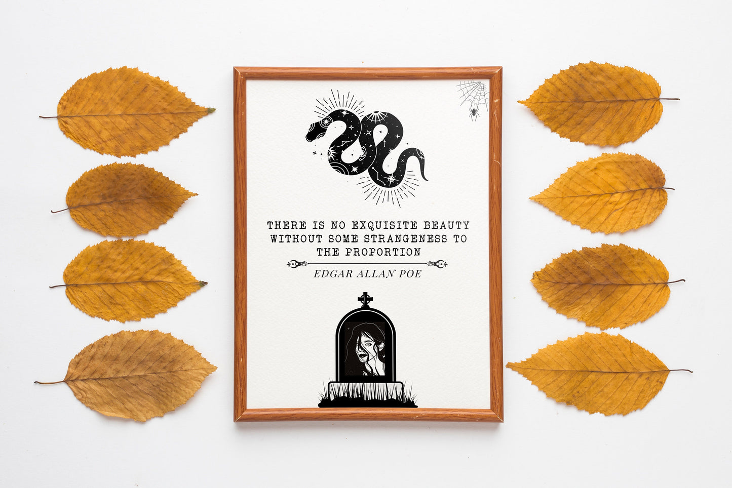 Halloween Print, Edgar Allan Poe Quote Art, Gothic Print, Macabre Halloween Wall Decor