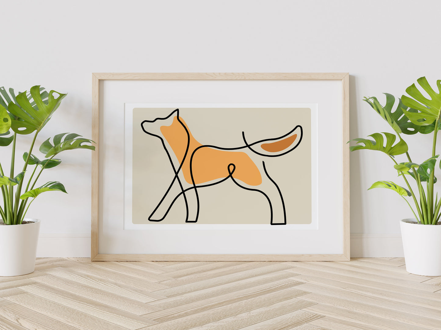 Husky Dog Boho Art Print