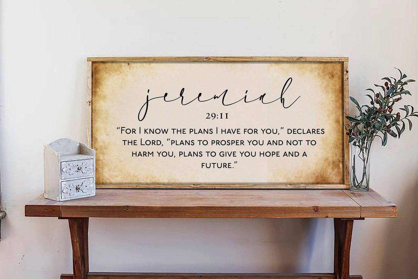 Bible Verse Jeremiah 29:11 Canvas Wall Decor
