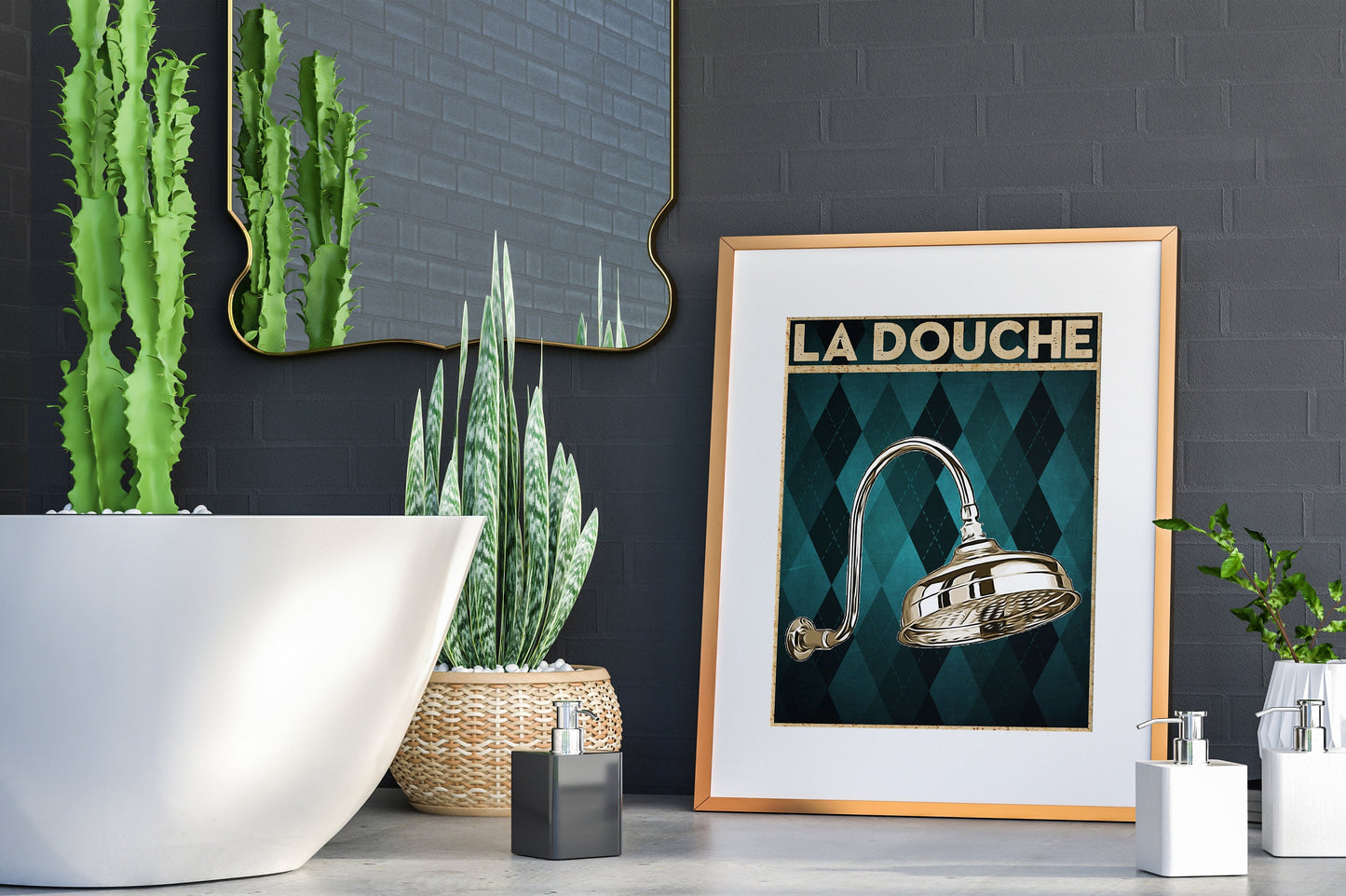La Douche Shower Art, Boho Bathroom Print, Bathroom Wall Art, Bathroom Decor, Bathroom Wall Art, Shower Wall Art, Funny Bathroom Art