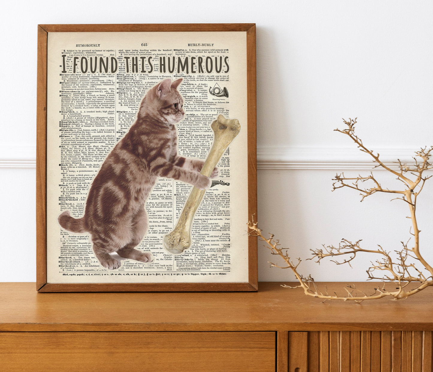 I Found This Humerous, Funny Print, Funny Wall Art, Decor, Wall Art, Funny Cat, Cat Lovers, Bone