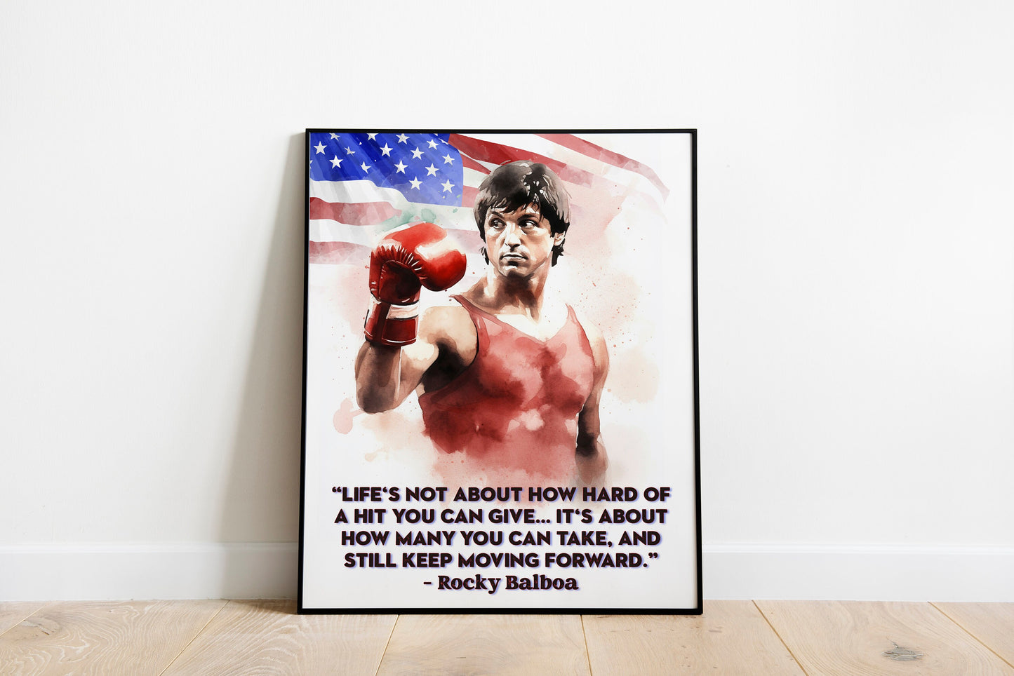 Rocky Balboa Motivational Art, Wall Art, Inspirational, Positive Art Print