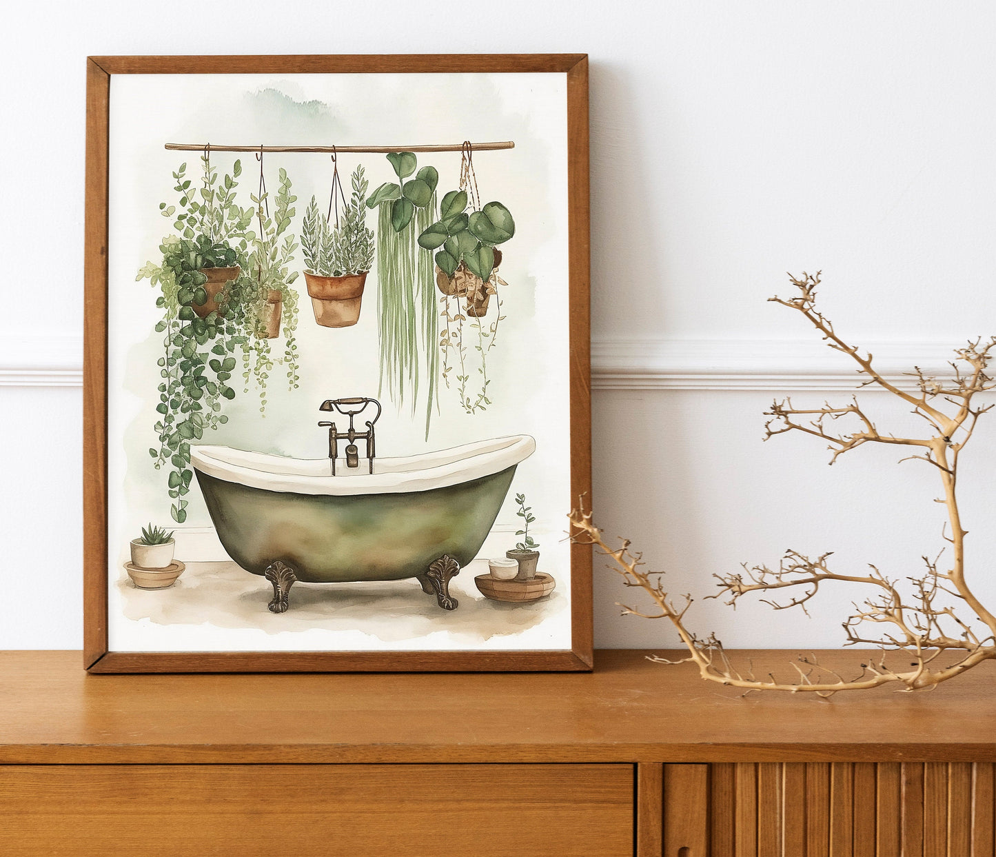 Boho Bathroom Print, Bathroom Wall Art, Bathroom Decor, Bathroom Wall Art, Bathtub Wall Art, Relaxation, Rest Print
