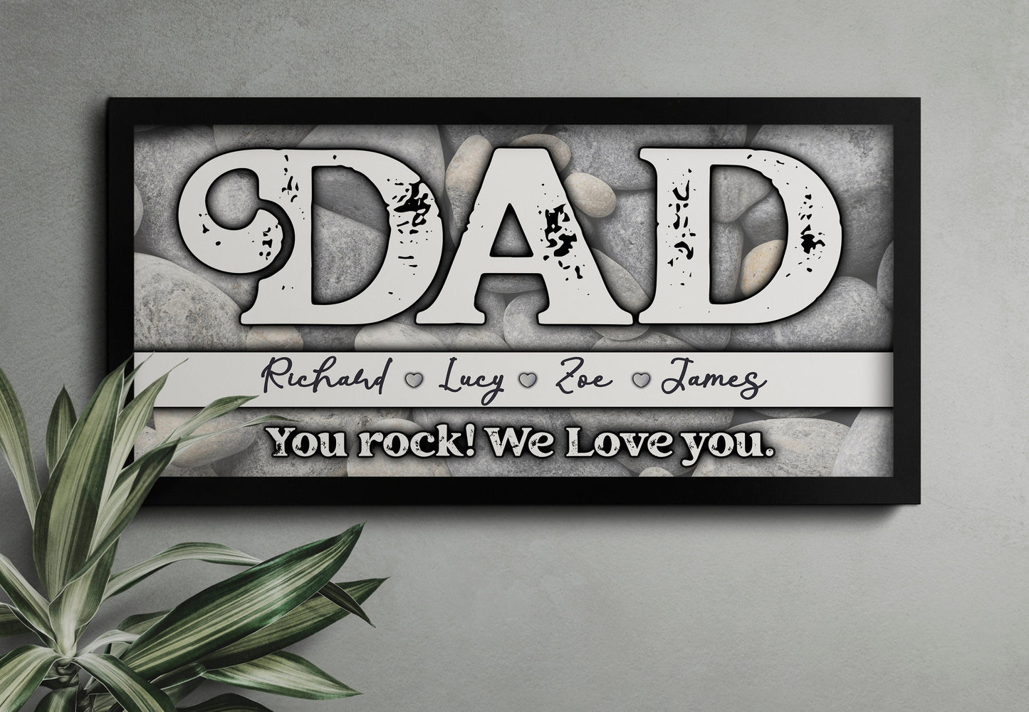 Custom Fathers Day Art, Father gift, Children Custom, Wood Canvas