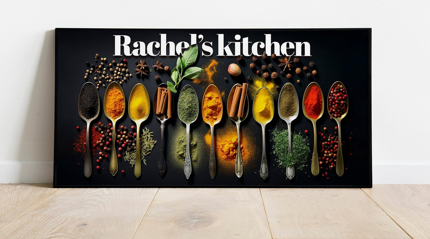 Custom Kitchen Spices Canvas Art Wall Decor
