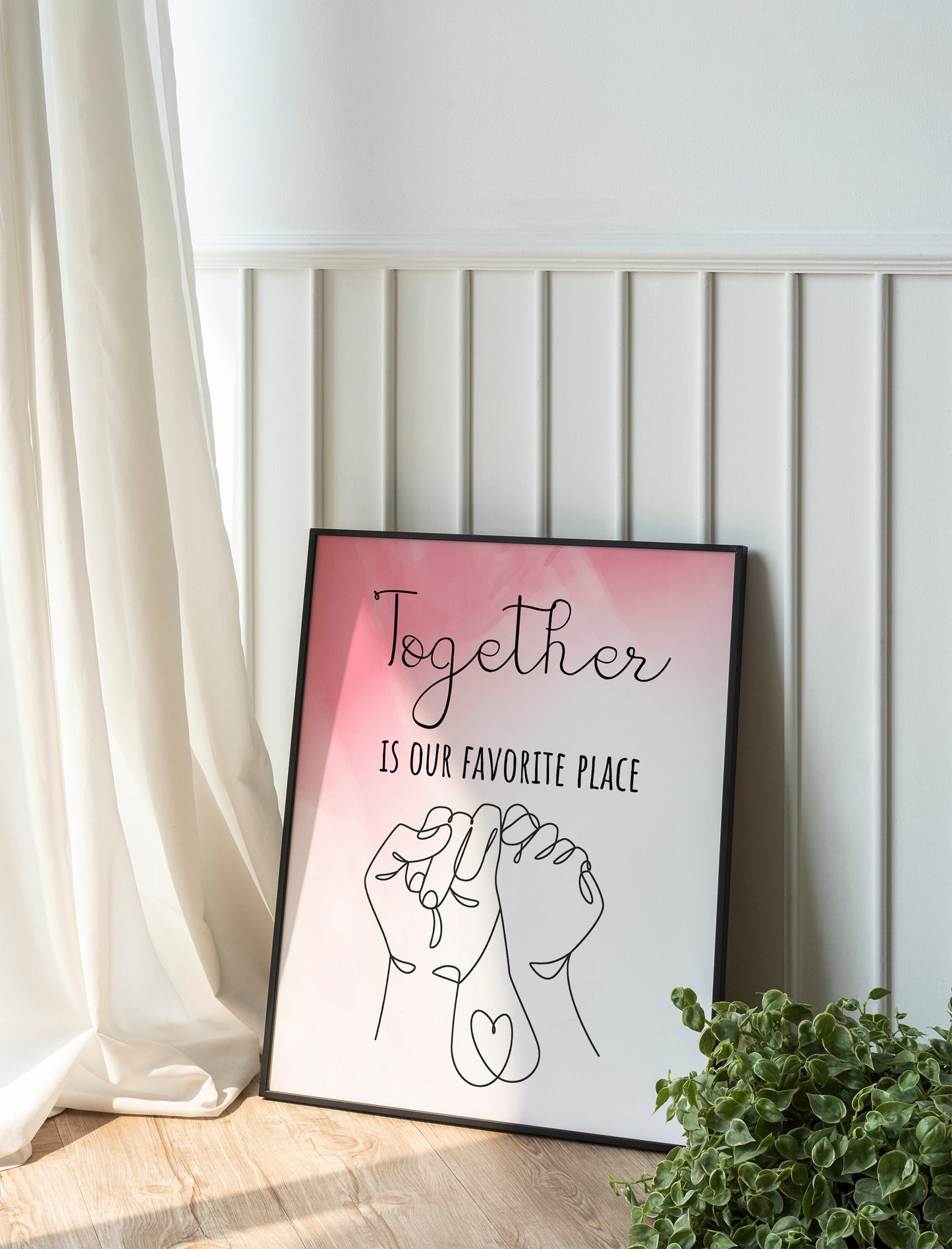 Pinky Promise Hands Print Pinky Swear Line Art Love Promise Friendship Hand Drawing Minimalist Couple Hands and Wall Art Bedroom Line Art