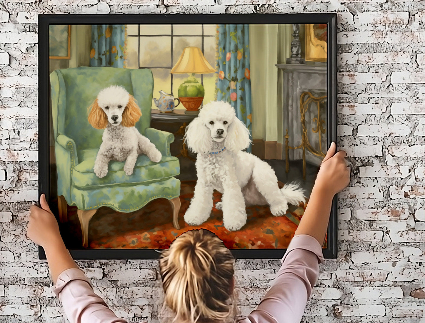 Sophisticated Poodle Canvas Wall Decor Art