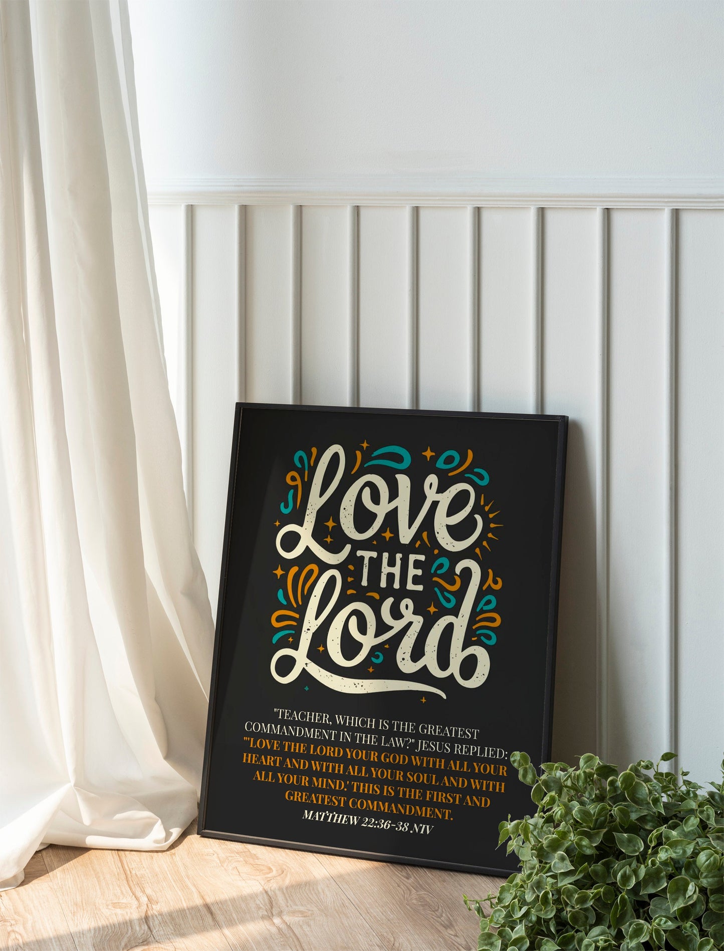 Love The Lord Christian Boho Art Print