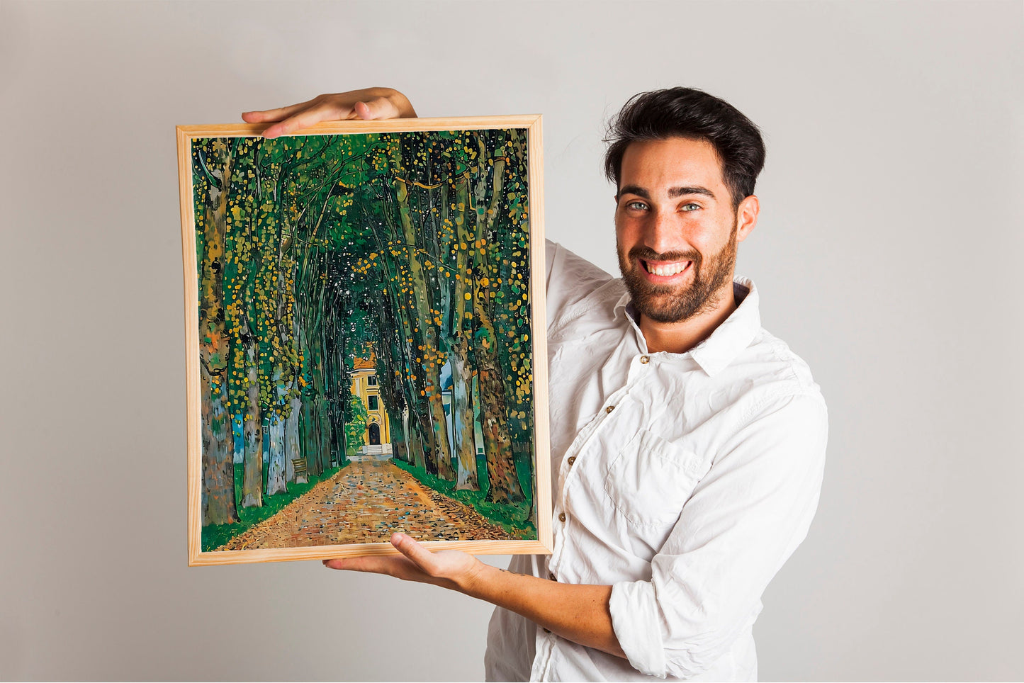 Oil Painting Tree Path Simplistic Art Print, Simplistic Art