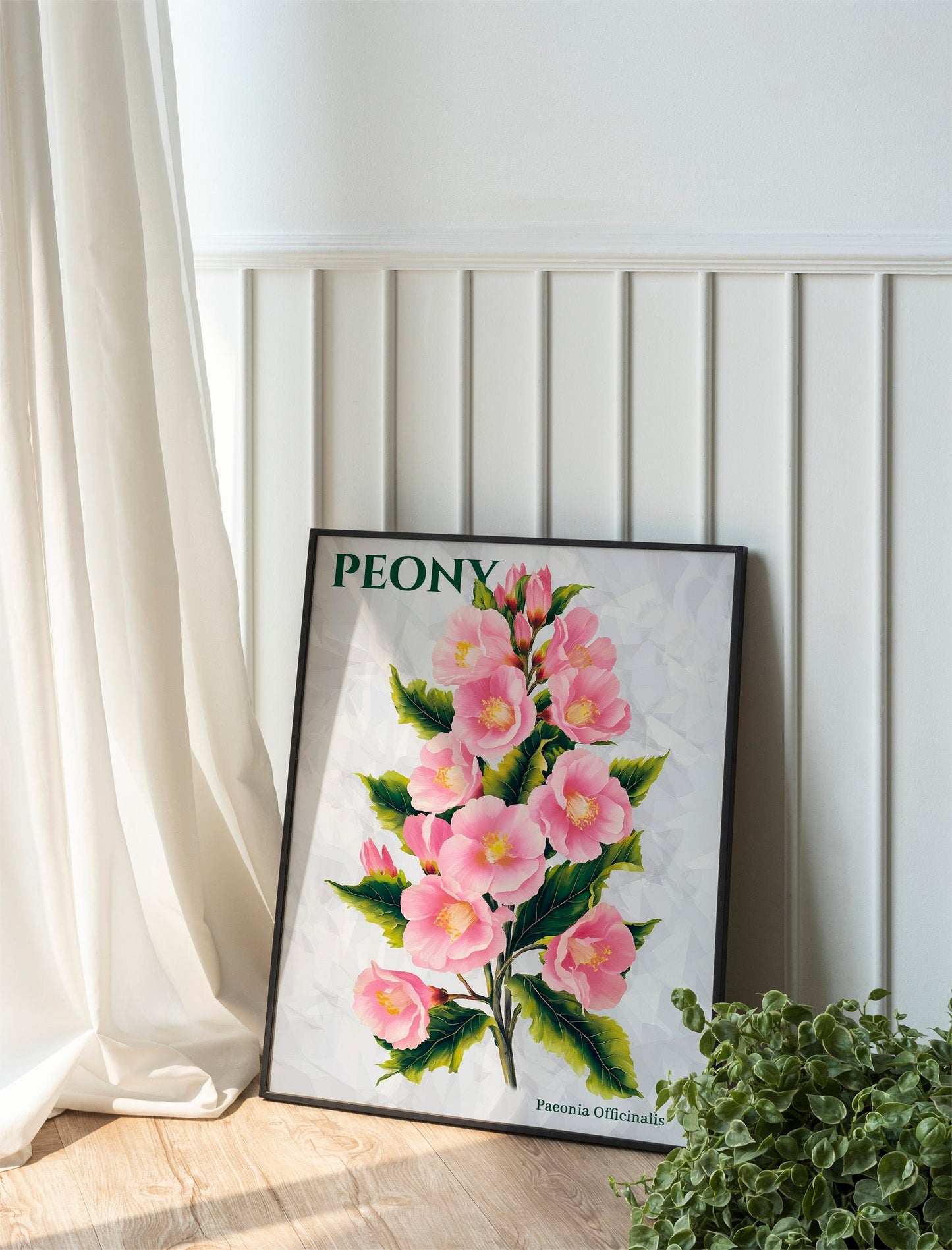 Colourful Quirky Hand-Drawn Art Summer Peony Bright Colourful Art Print Modern Art Print Gallery Wall Bathroom Decor Peonies Art