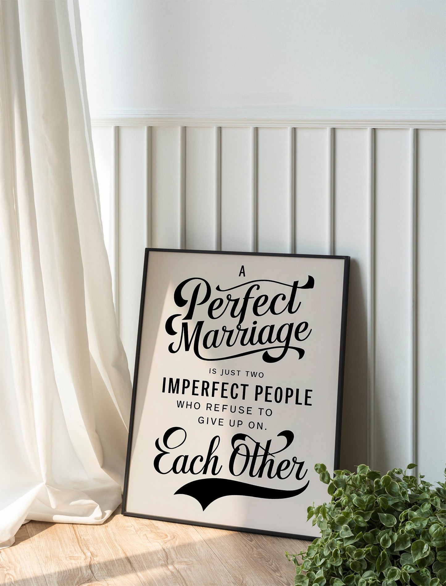 Bedroom Wall Decor Love Quotes Signs Inspirational Art Anniversary Gifts Perfect Marriage Two Imperfect People Who Refuse to Give Up