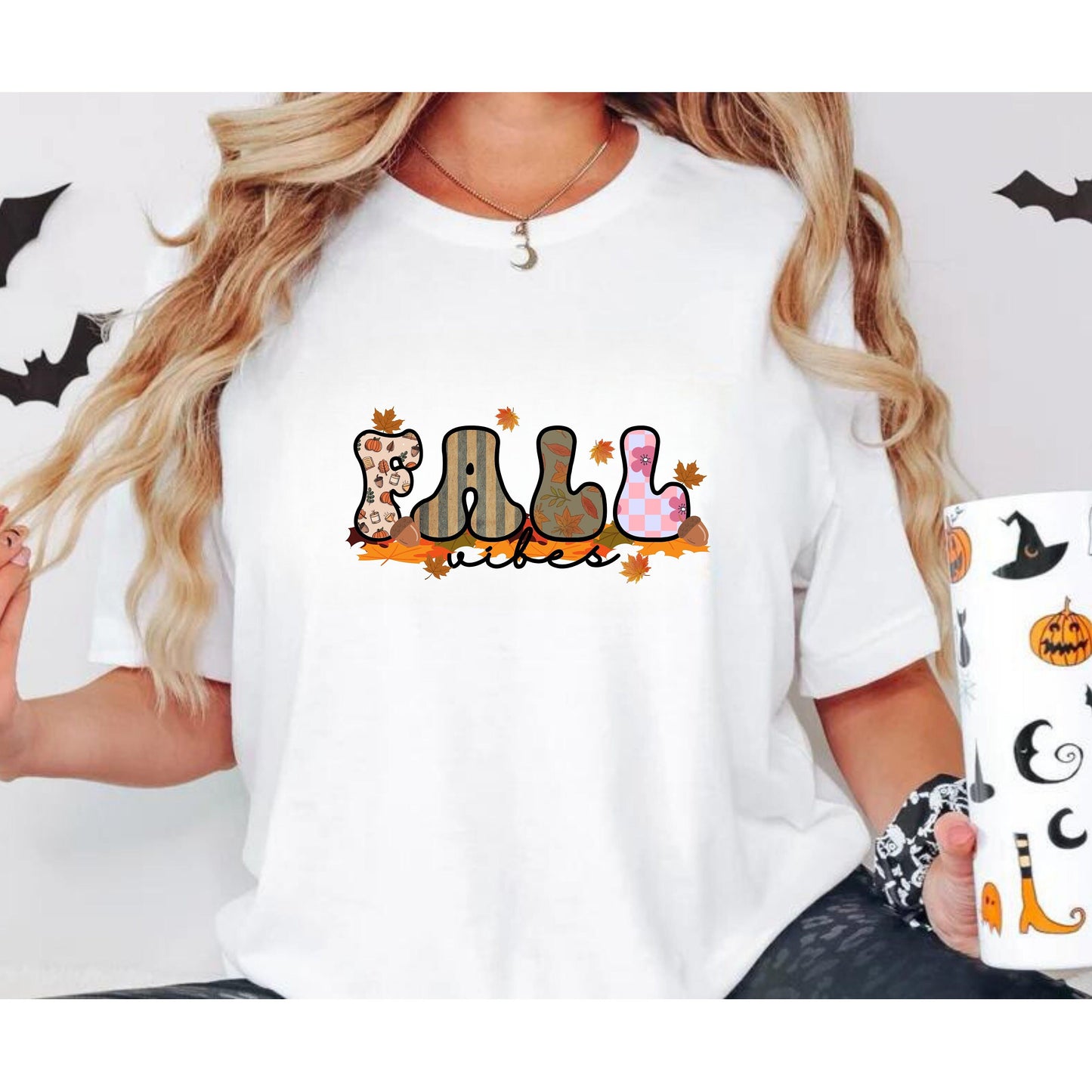 Fall Vibes Coquette Bow - Coquette Floral Fall Vibes - Autumn Girly Shirt - Trendy Fall Shirt