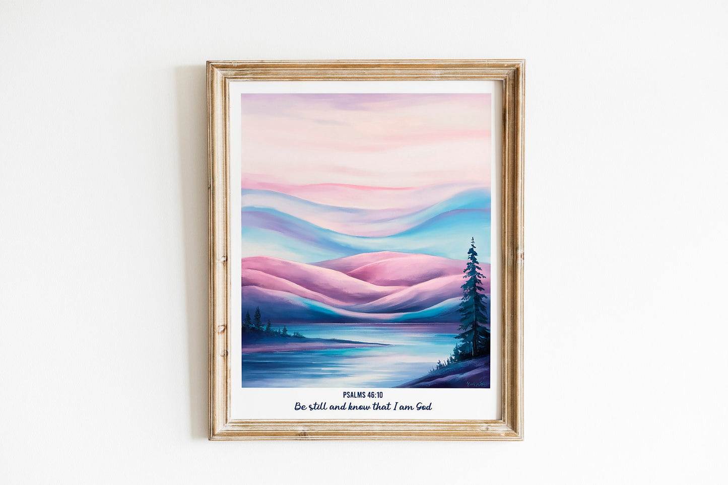 Christian Gallery Wall Art Set, Set of 3 Bible Verse Watercolor Posters, Inspirational Scripture Art for Christian Homes, Beautiful
