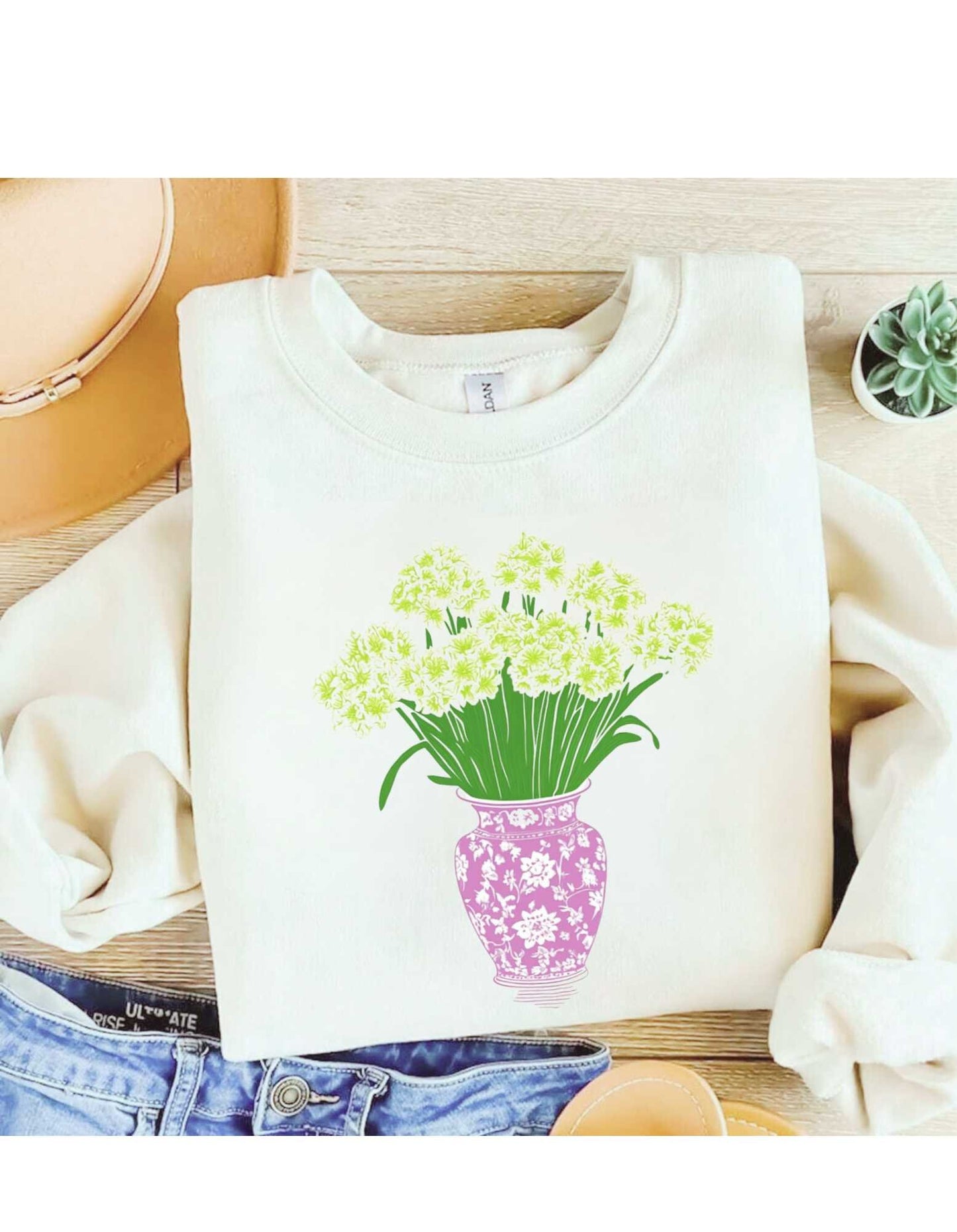 Coquet Flowers in a Purple Vase Shirt