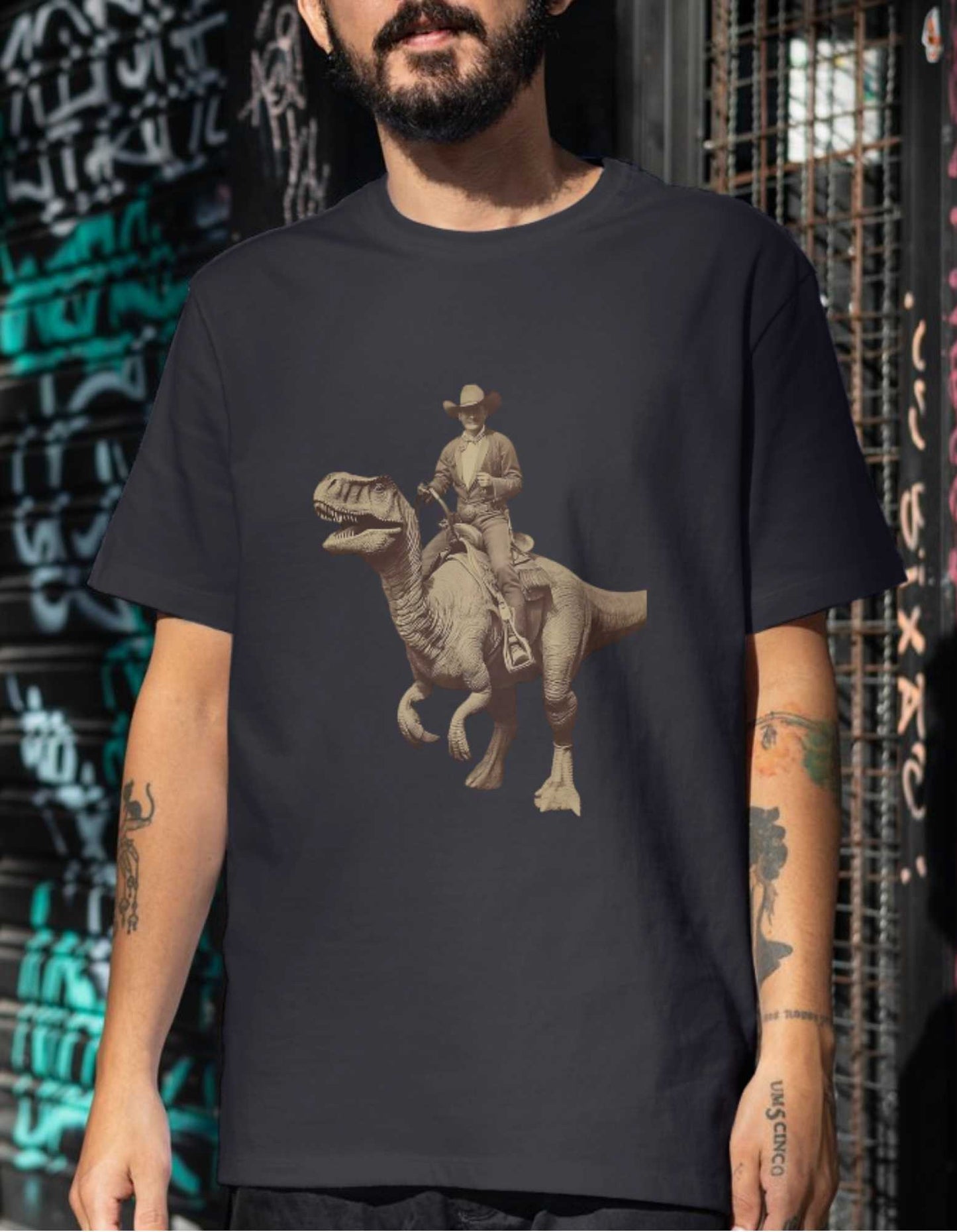Cowboy on Dinosaur Shirt