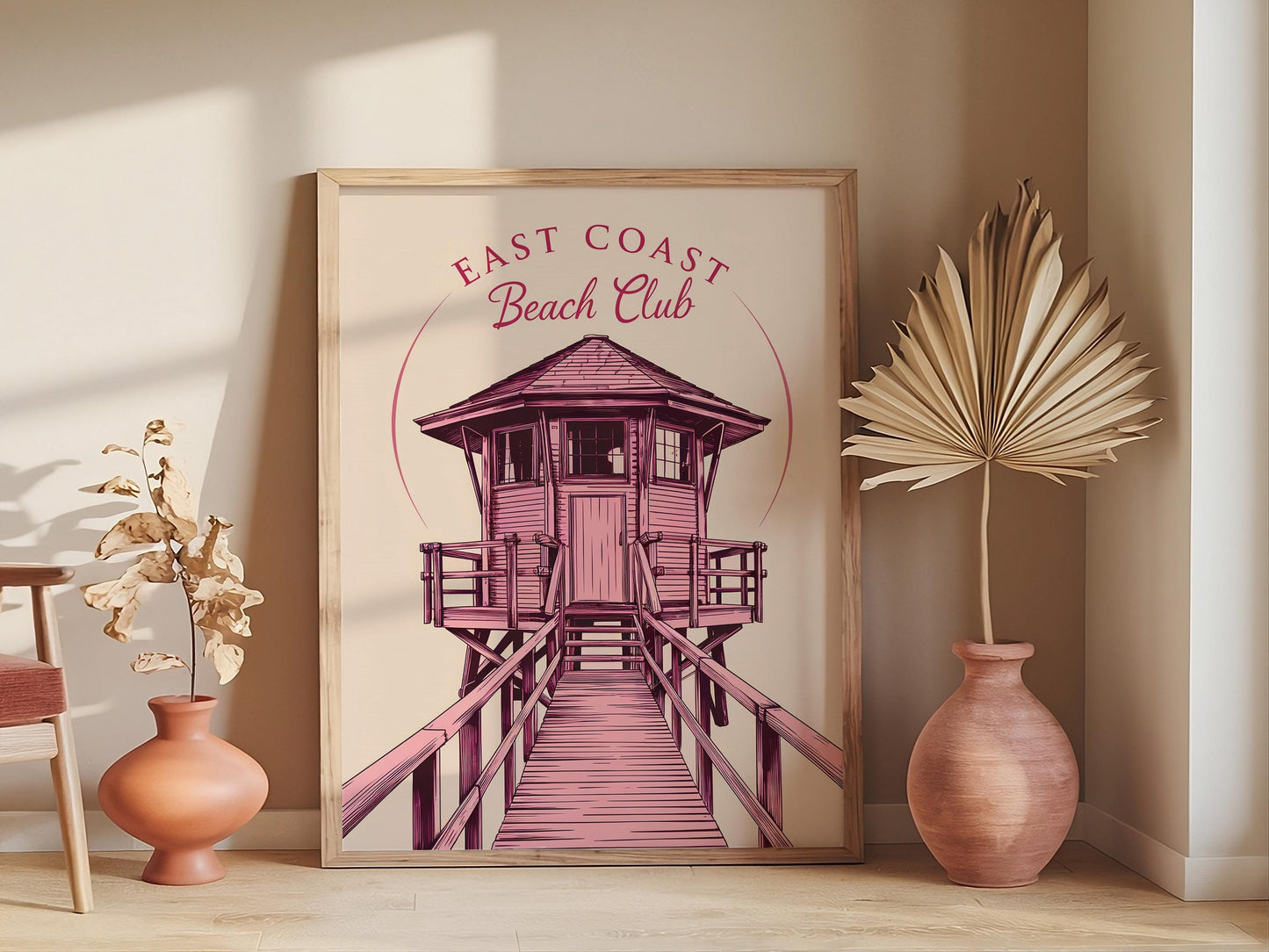 East Coast Beach Club Print, Trendy Blue Wall Art, Coastal Granddaughte r Decor, Beach House Printable Wall Art, Perfect for Seaside Homes