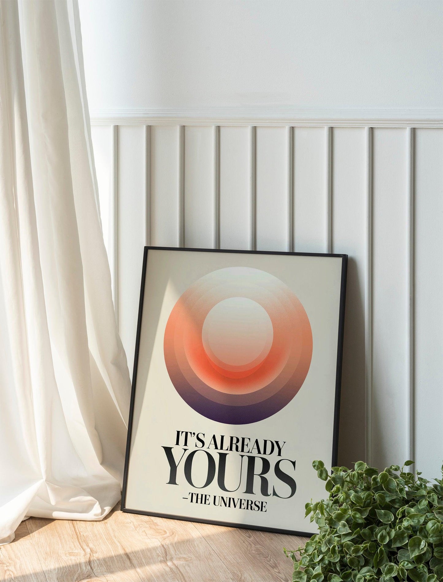 Moody affirmation wall art seventies wall art, manifest poster, trendy decor, gradient, manifestation art print, retro prin