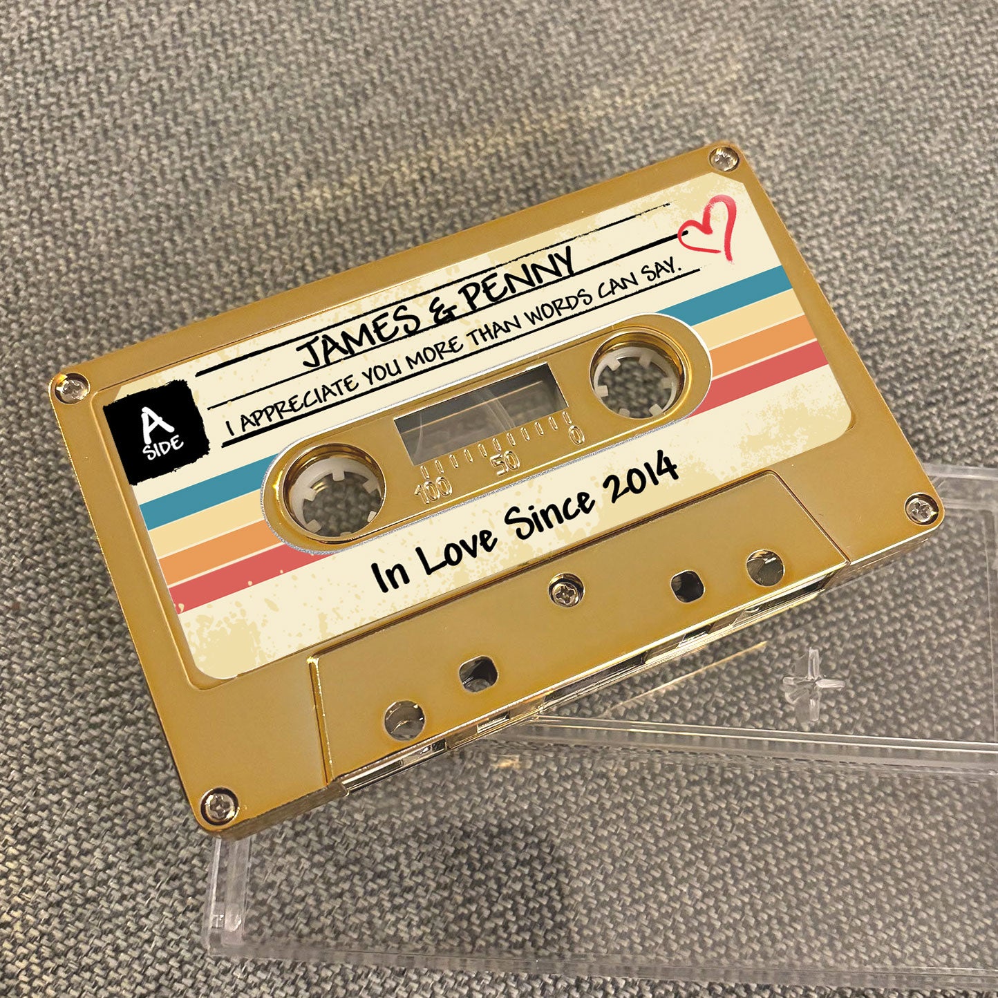 A Personalized Couple’s Playlist Mix tape - A Custom Mixtape for Two Hearts - Personalized Couple Mixtape – Custom Song Lyrics Gift for Him or Her