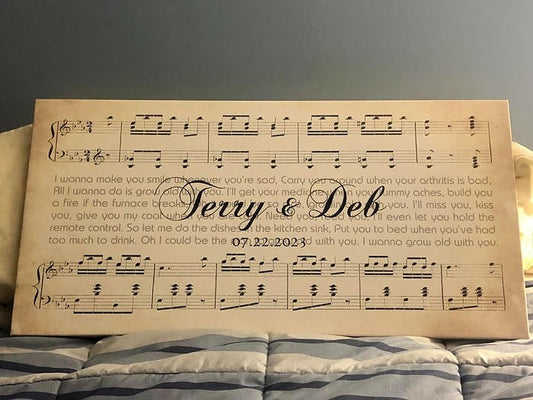Summer wedding season 2026 gift guide — wedding song canvas