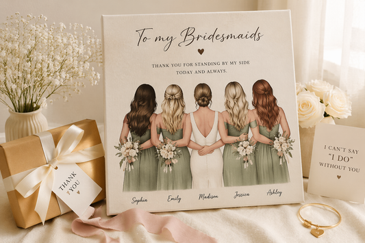 Bridesmaid Gift Ideas: Personalised Canvas Art | AmourPrints