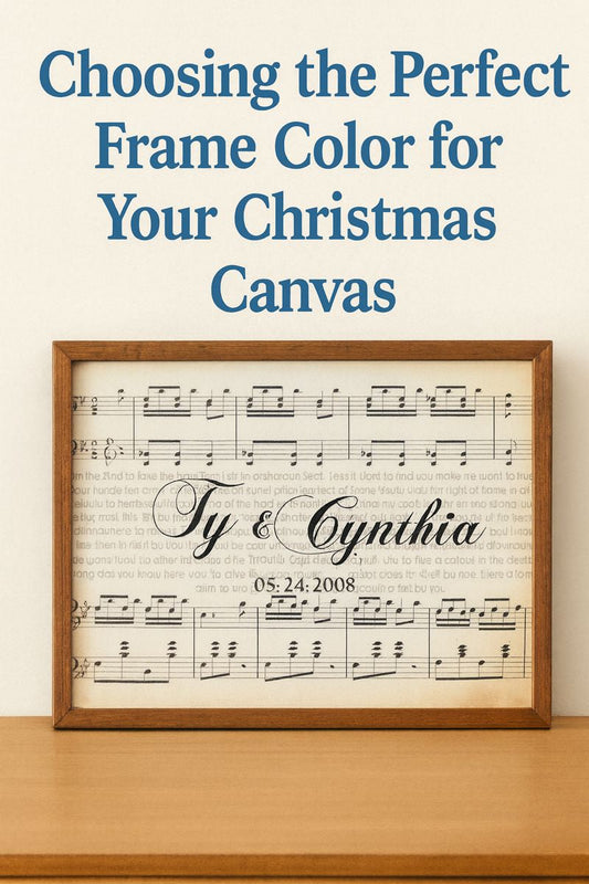 Choosing the Perfect Frame Color for Your Christmas Canvas
