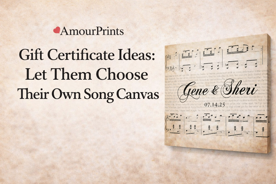 Gift Certificate Ideas: Let Them Choose Their Own Song Canvas